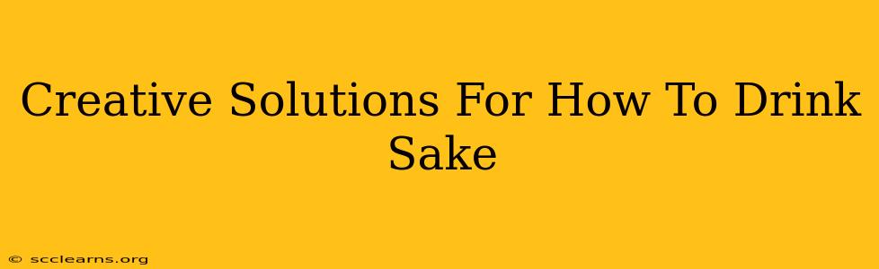 Creative Solutions For How To Drink Sake