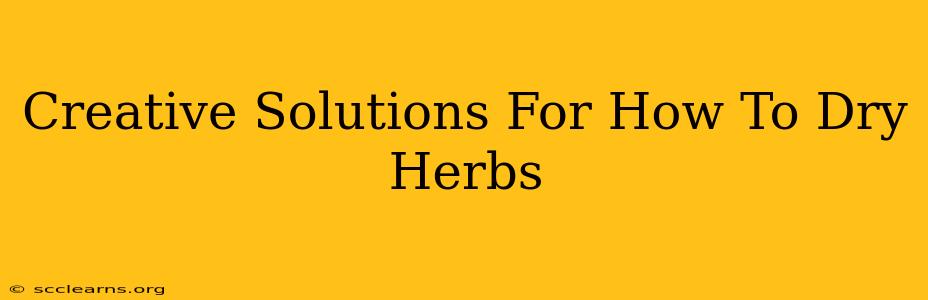 Creative Solutions For How To Dry Herbs