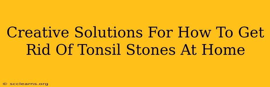 Creative Solutions For How To Get Rid Of Tonsil Stones At Home