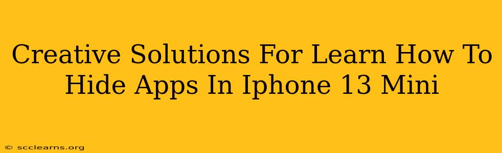 Creative Solutions For Learn How To Hide Apps In Iphone 13 Mini