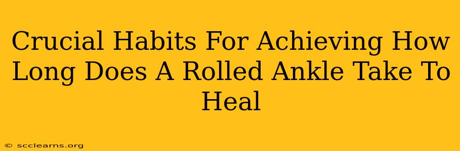 Crucial Habits For Achieving How Long Does A Rolled Ankle Take To Heal