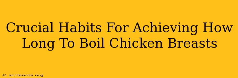 Crucial Habits For Achieving How Long To Boil Chicken Breasts