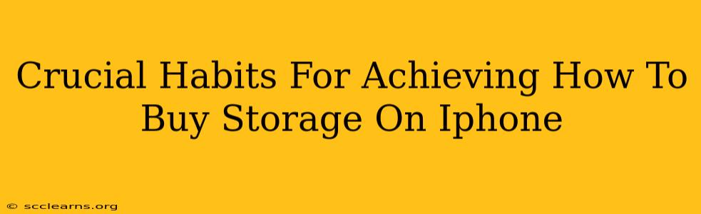 Crucial Habits For Achieving How To Buy Storage On Iphone