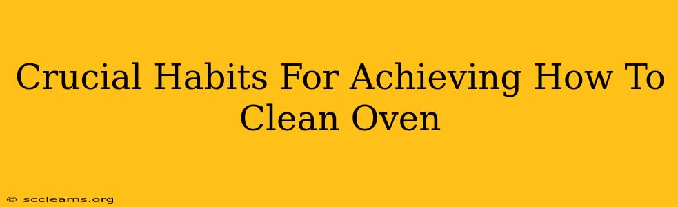 Crucial Habits For Achieving How To Clean Oven