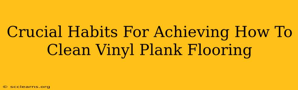 Crucial Habits For Achieving How To Clean Vinyl Plank Flooring