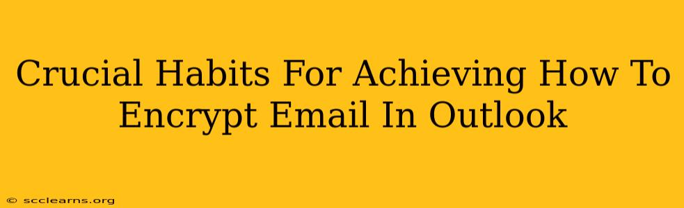 Crucial Habits For Achieving How To Encrypt Email In Outlook