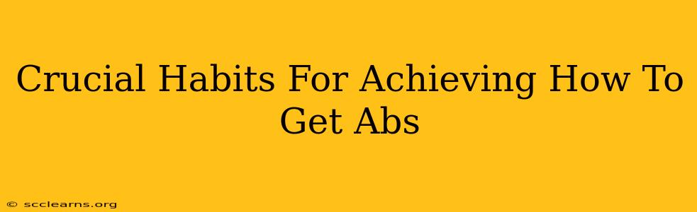 Crucial Habits For Achieving How To Get Abs