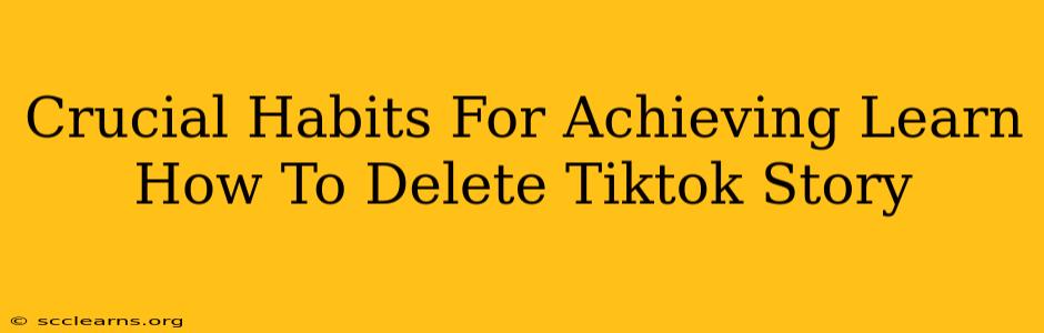 Crucial Habits For Achieving Learn How To Delete Tiktok Story