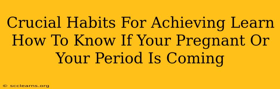 Crucial Habits For Achieving Learn How To Know If Your Pregnant Or Your Period Is Coming