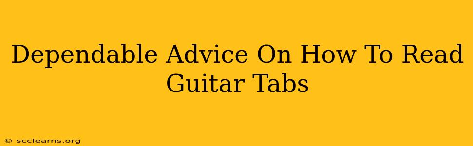 Dependable Advice On How To Read Guitar Tabs