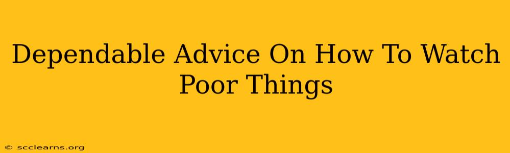 Dependable Advice On How To Watch Poor Things