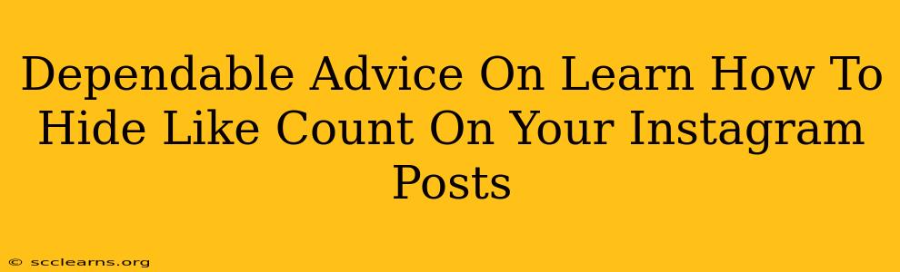 Dependable Advice On Learn How To Hide Like Count On Your Instagram Posts