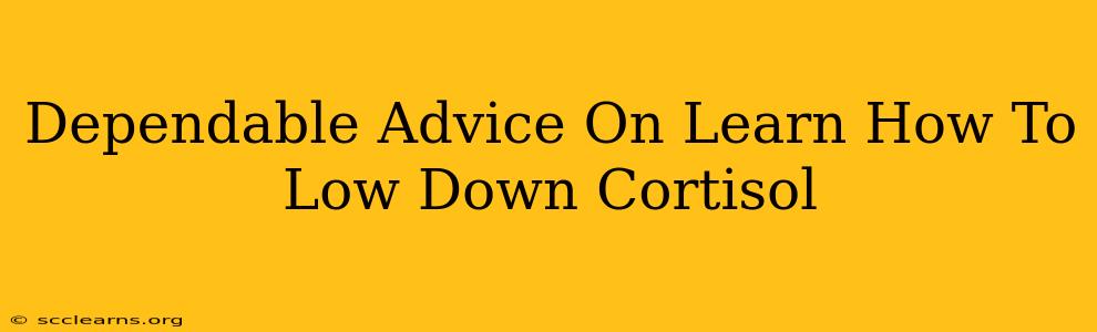 Dependable Advice On Learn How To Low Down Cortisol