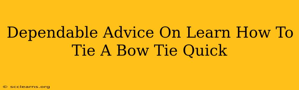 Dependable Advice On Learn How To Tie A Bow Tie Quick