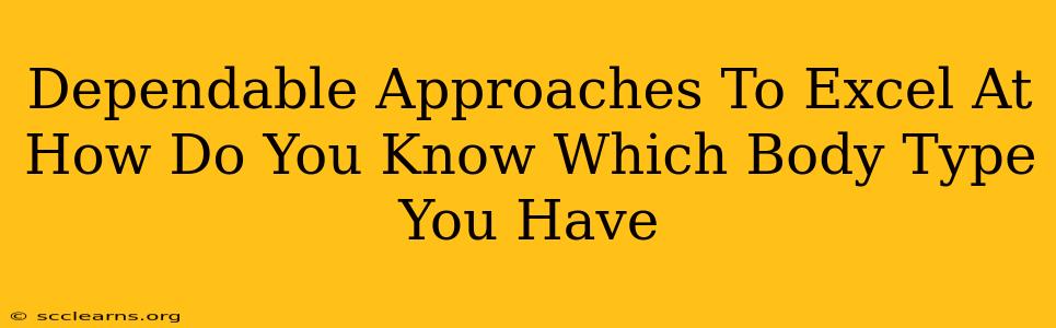 Dependable Approaches To Excel At How Do You Know Which Body Type You Have