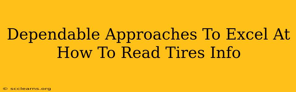 Dependable Approaches To Excel At How To Read Tires Info