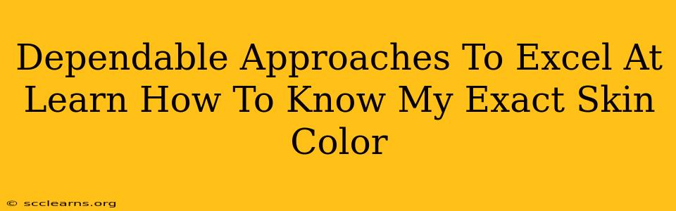 Dependable Approaches To Excel At Learn How To Know My Exact Skin Color