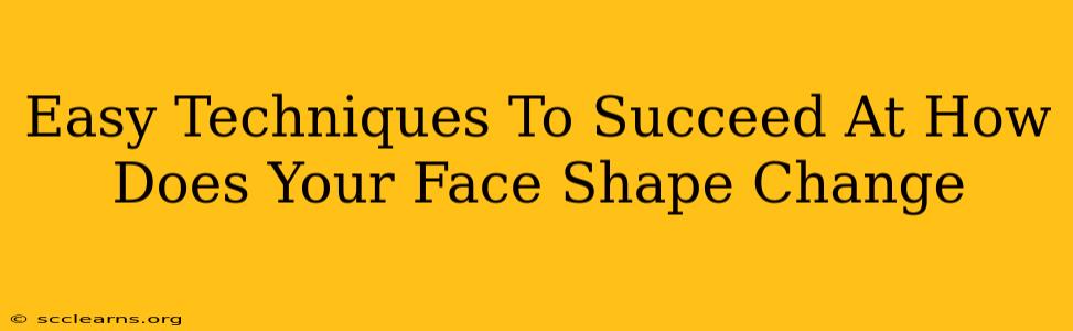 Easy Techniques To Succeed At How Does Your Face Shape Change