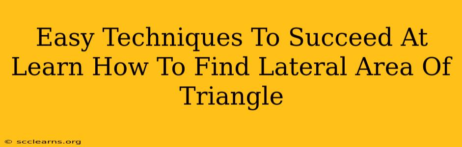 Easy Techniques To Succeed At Learn How To Find Lateral Area Of Triangle