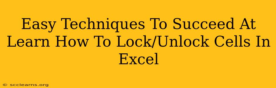 Easy Techniques To Succeed At Learn How To Lock/Unlock Cells In Excel