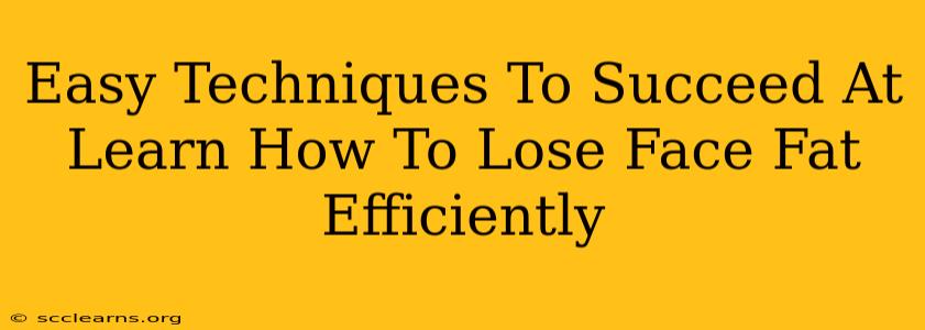 Easy Techniques To Succeed At Learn How To Lose Face Fat Efficiently