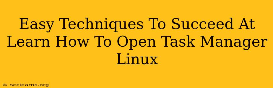 Easy Techniques To Succeed At Learn How To Open Task Manager Linux