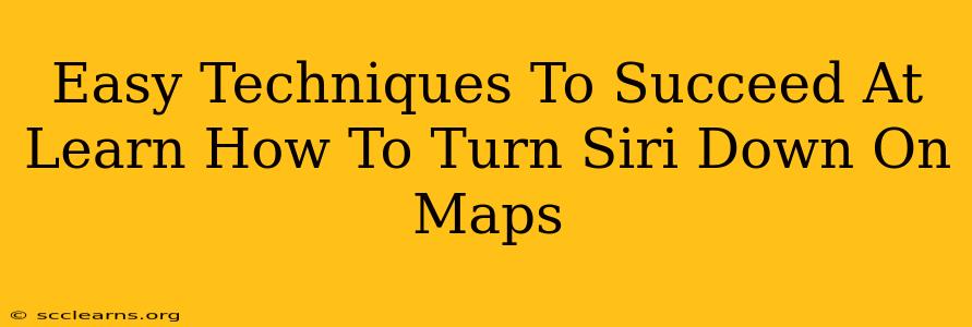 Easy Techniques To Succeed At Learn How To Turn Siri Down On Maps