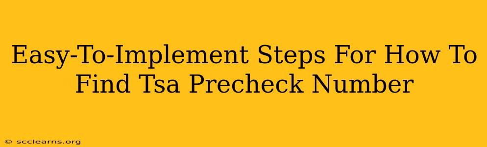 Easy-To-Implement Steps For How To Find Tsa Precheck Number