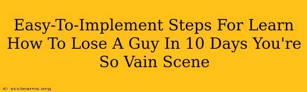 Easy-To-Implement Steps For Learn How To Lose A Guy In 10 Days You're So Vain Scene