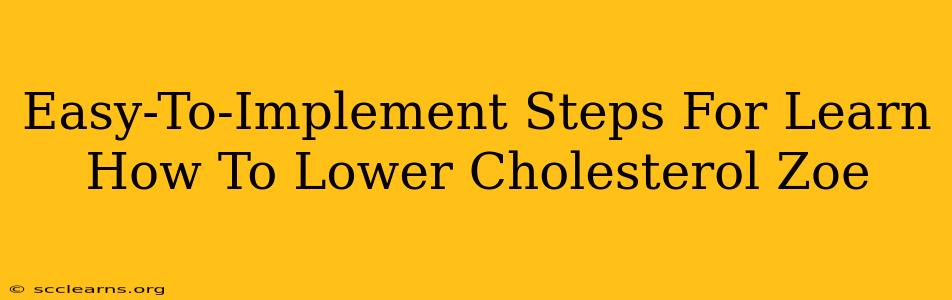 Easy-To-Implement Steps For Learn How To Lower Cholesterol Zoe