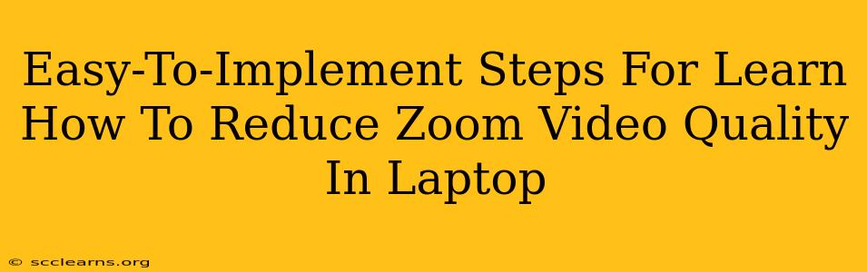 Easy-To-Implement Steps For Learn How To Reduce Zoom Video Quality In Laptop