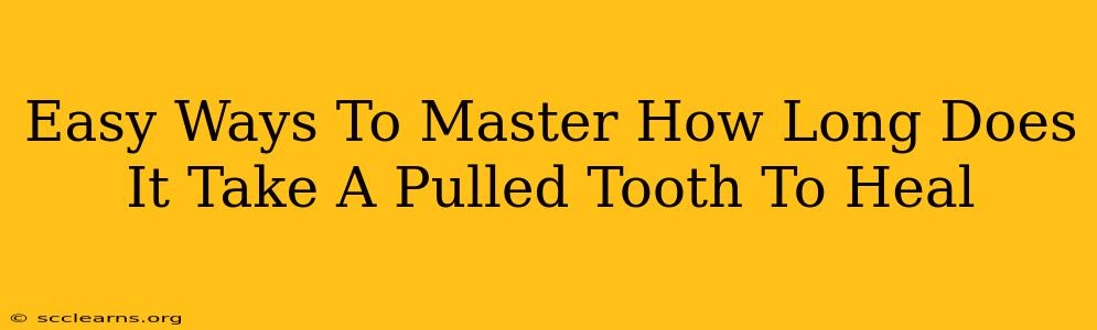 Easy Ways To Master How Long Does It Take A Pulled Tooth To Heal