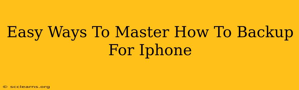 Easy Ways To Master How To Backup For Iphone