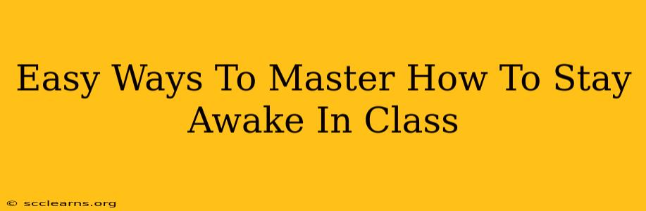 Easy Ways To Master How To Stay Awake In Class