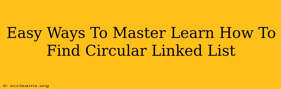 Easy Ways To Master Learn How To Find Circular Linked List