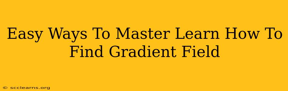 Easy Ways To Master Learn How To Find Gradient Field