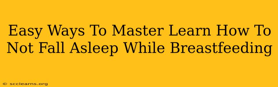 Easy Ways To Master Learn How To Not Fall Asleep While Breastfeeding