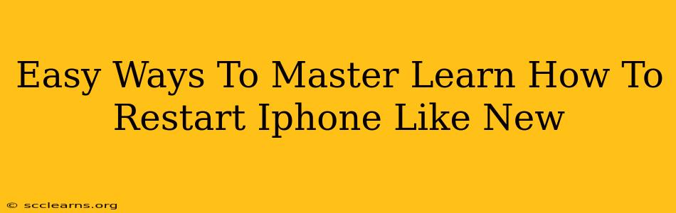 Easy Ways To Master Learn How To Restart Iphone Like New