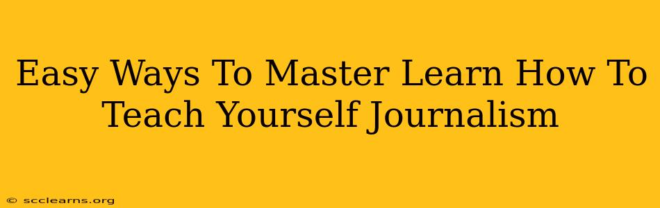 Easy Ways To Master Learn How To Teach Yourself Journalism