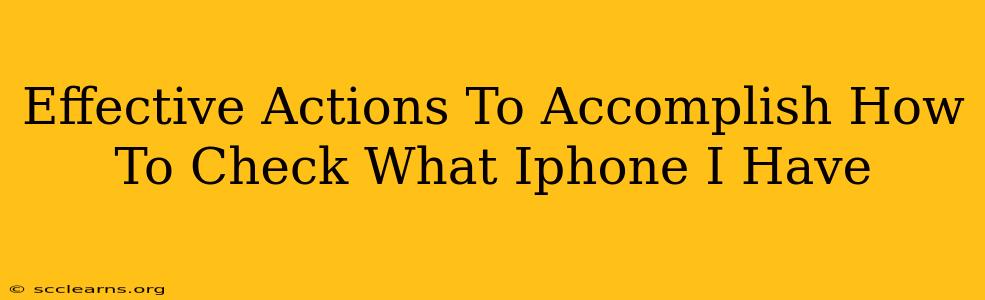 Effective Actions To Accomplish How To Check What Iphone I Have