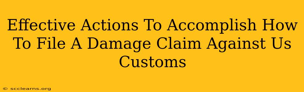 Effective Actions To Accomplish How To File A Damage Claim Against Us Customs