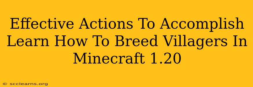 Effective Actions To Accomplish Learn How To Breed Villagers In Minecraft 1.20