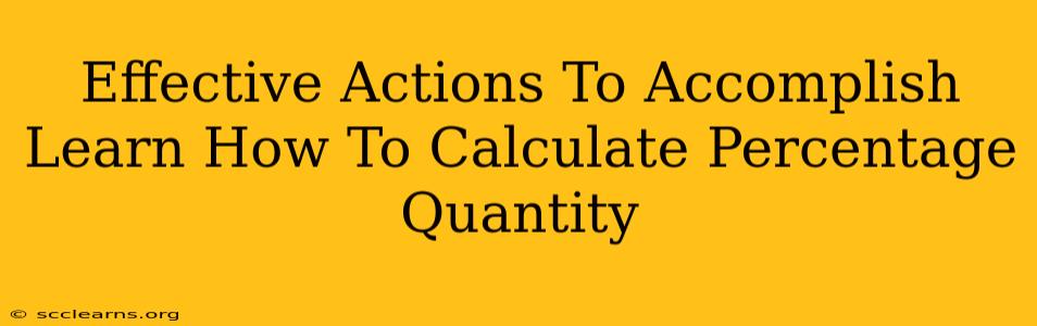 Effective Actions To Accomplish Learn How To Calculate Percentage Quantity