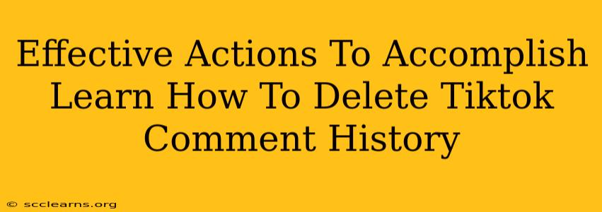 Effective Actions To Accomplish Learn How To Delete Tiktok Comment History