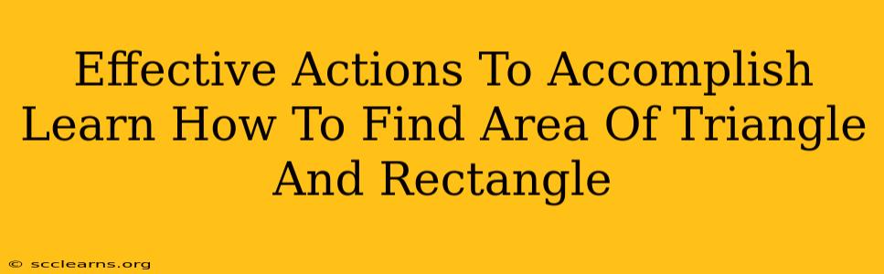 Effective Actions To Accomplish Learn How To Find Area Of Triangle And Rectangle