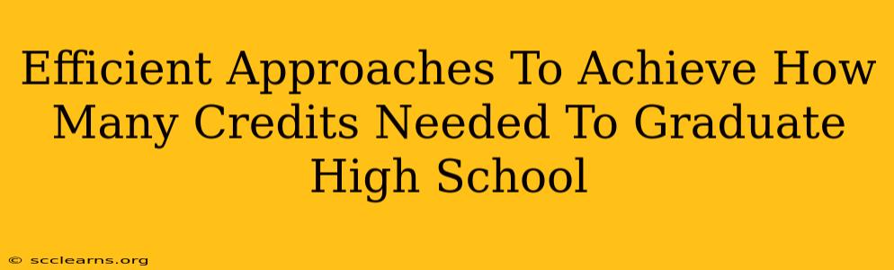 Efficient Approaches To Achieve How Many Credits Needed To Graduate High School