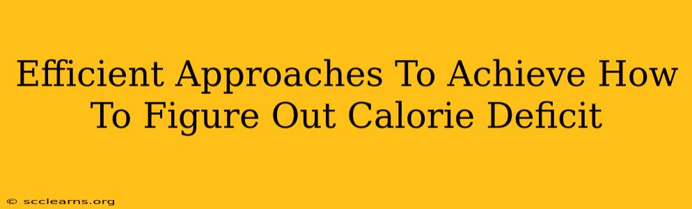 Efficient Approaches To Achieve How To Figure Out Calorie Deficit