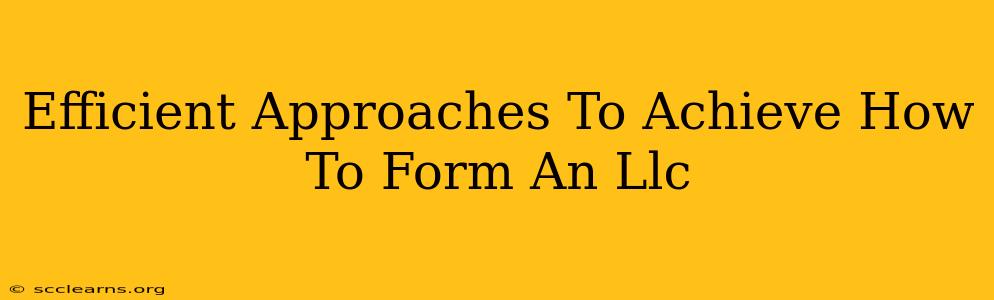 Efficient Approaches To Achieve How To Form An Llc