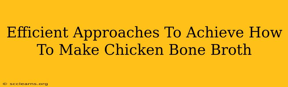 Efficient Approaches To Achieve How To Make Chicken Bone Broth