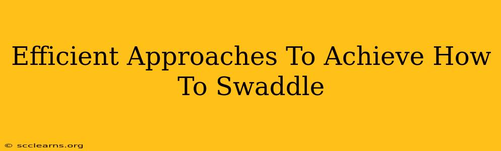 Efficient Approaches To Achieve How To Swaddle